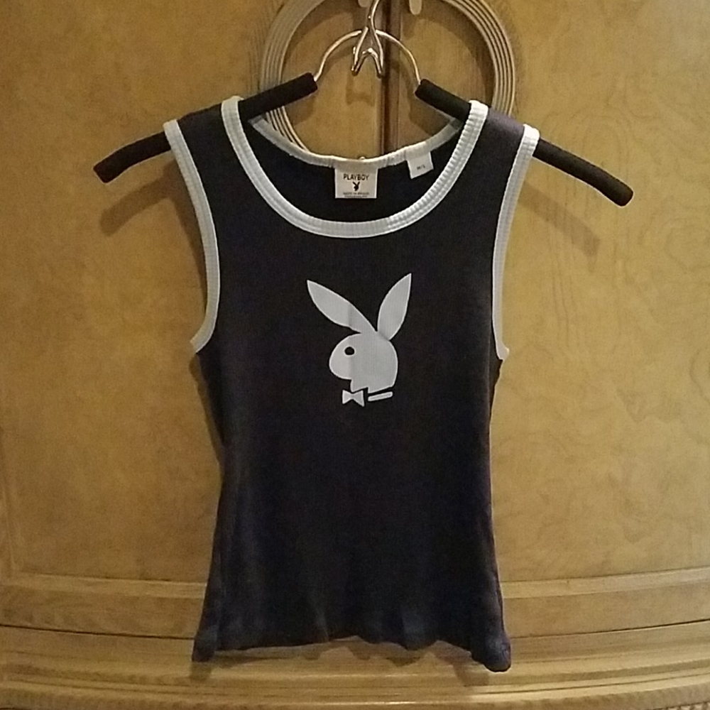 Playboy tank top navy blue